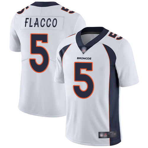 Personalized Broncos #5 Joe Flacco White Men’s Stitched Football Untouchable Limited Jersey