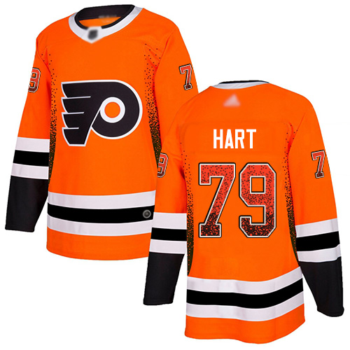 Personalized Flyers #79 Carter Hart Orange Home Authentic Drift Fashion Stitched Hockey Jersey