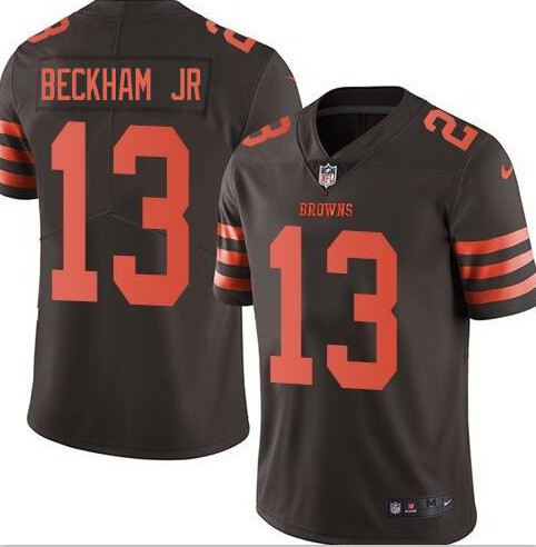Personalized Men’s Cleveland Browns #13 Odell Beckham Jr Color Rush Jersey