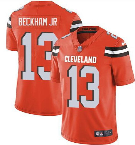 Personalized Men’s Cleveland Browns #13 Odell Beckham Jr Orange Limited Jersey