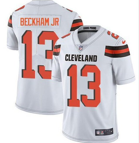 Personalized Men’s Cleveland Browns #13 Odell Beckham Jr White Limited Jersey
