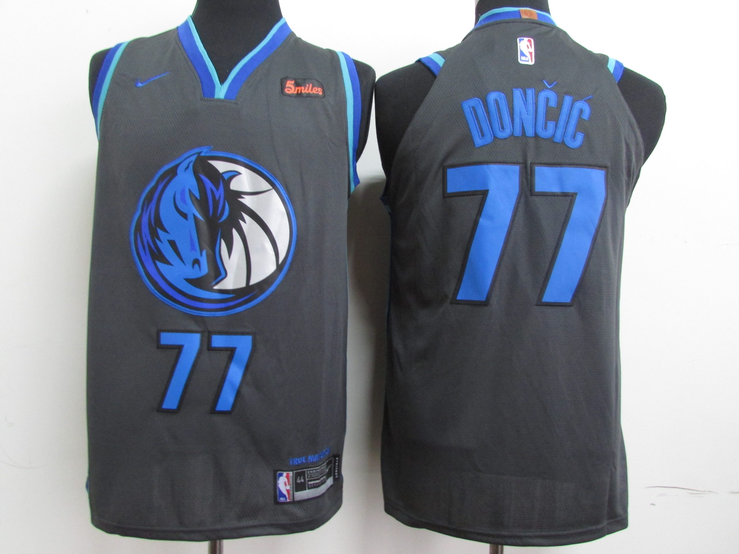 Personalized Mavericks 77 Luka Doncic Black 2018-19 City Edition Authentic Jersey