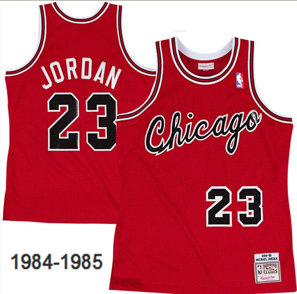 Personalized Bulls 23 Michael Jordan Red 1984-85 Hardwood Classics Mesh Jersey