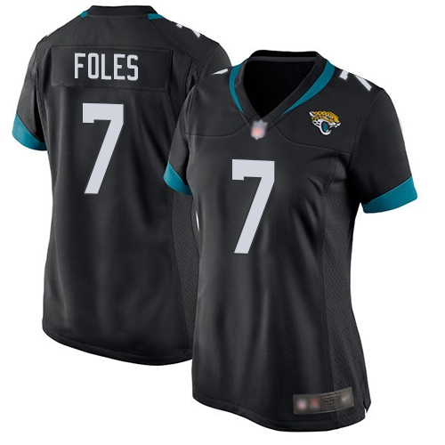 Personalized Jaguars #7 Nick Foles Black Team Color Women’s Stitched Football Elite Jersey