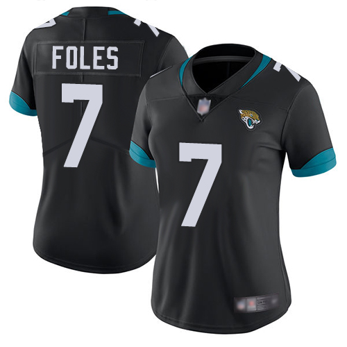 Personalized Jaguars #7 Nick Foles Black Team Color Women’s Stitched Football Untouchable Limited Jersey