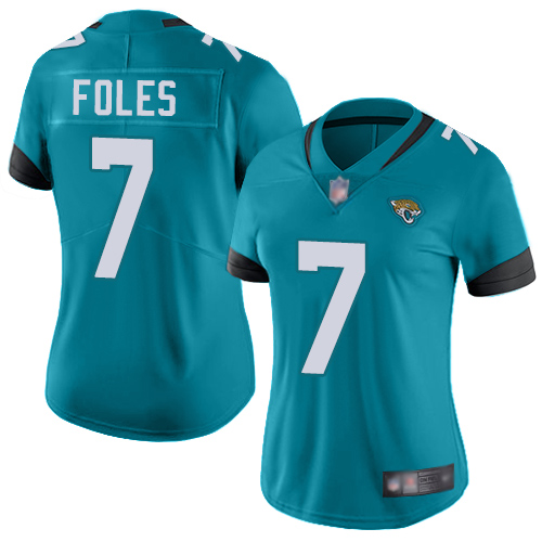 Personalized Jaguars #7 Nick Foles Teal Green Alternate Women’s Stitched Football Untouchable Limited Jersey