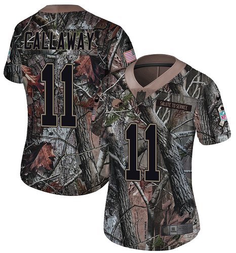 Personalized Browns #11 Antonio Callaway Camo Women’s Stitched Football Limited Rush Realtree Jersey
