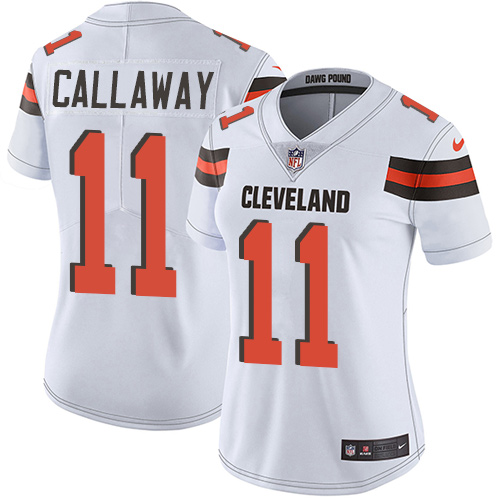 Personalized Browns #11 Antonio Callaway White Women’s Stitched Football Untouchable Limited Jersey