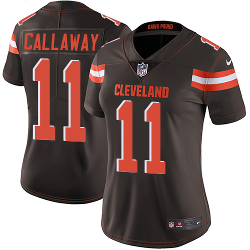 Personalized Browns #11 Antonio Callaway Brown Team Color Women’s Stitched Football Untouchable Limited Jersey