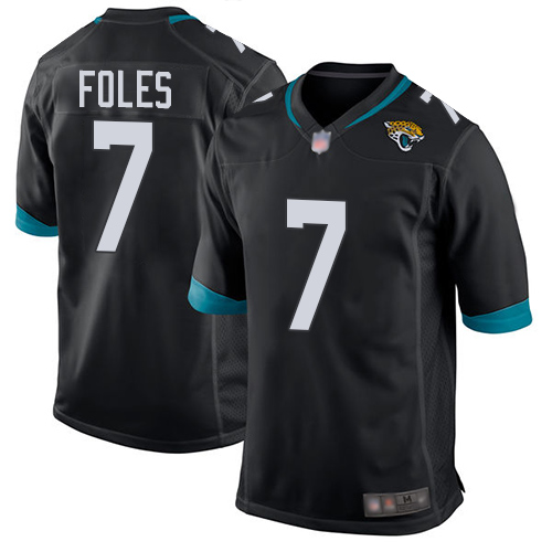 Personalized Jaguars #7 Nick Foles Black Team Color Youth Stitched Football Elite Jersey