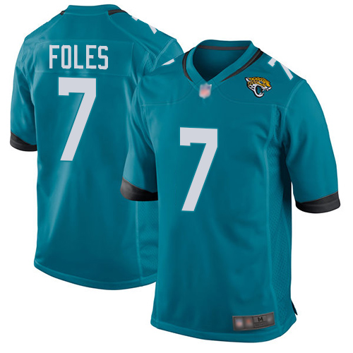 Personalized Jaguars #7 Nick Foles Teal Green Alternate Youth Stitched Football Elite Jersey