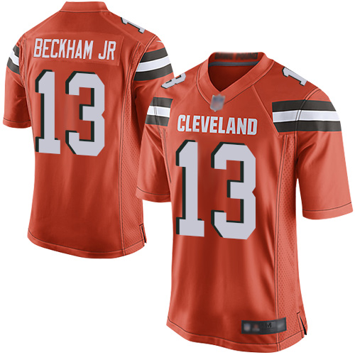 Personalized Browns #13 Odell Beckham Jr Orange Alternate Youth Stitched Football New Elite Jersey