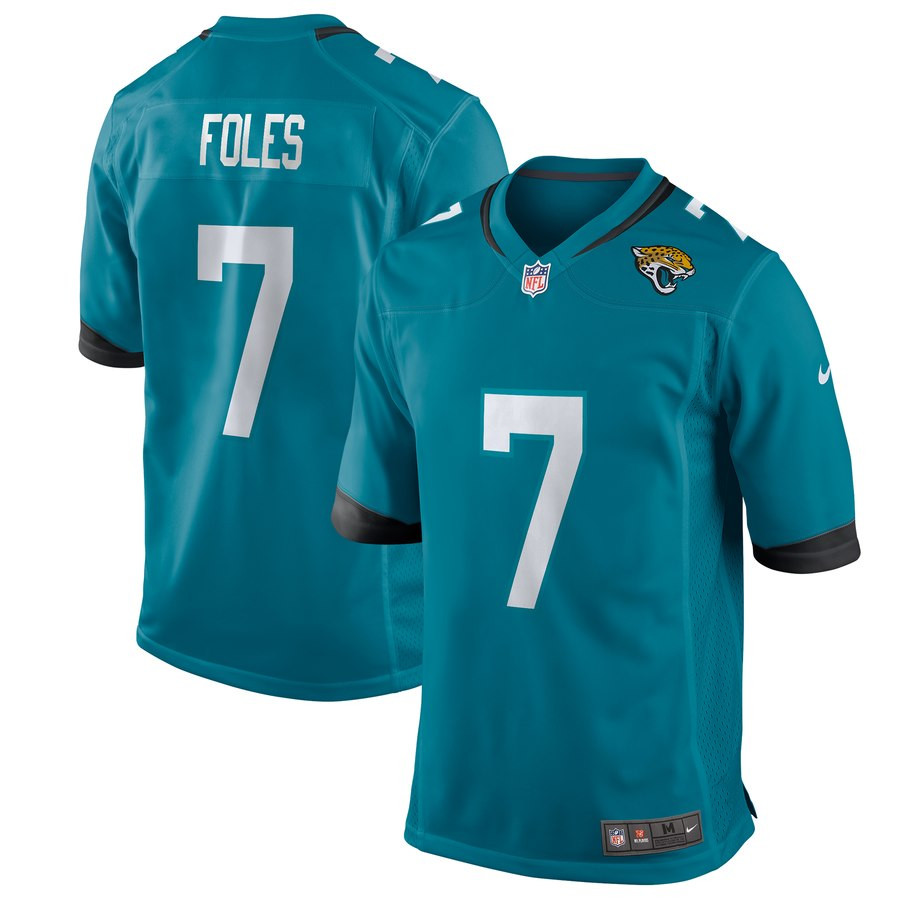 Personalized Jaguars 7 Nick Foles Teal Game Jersey