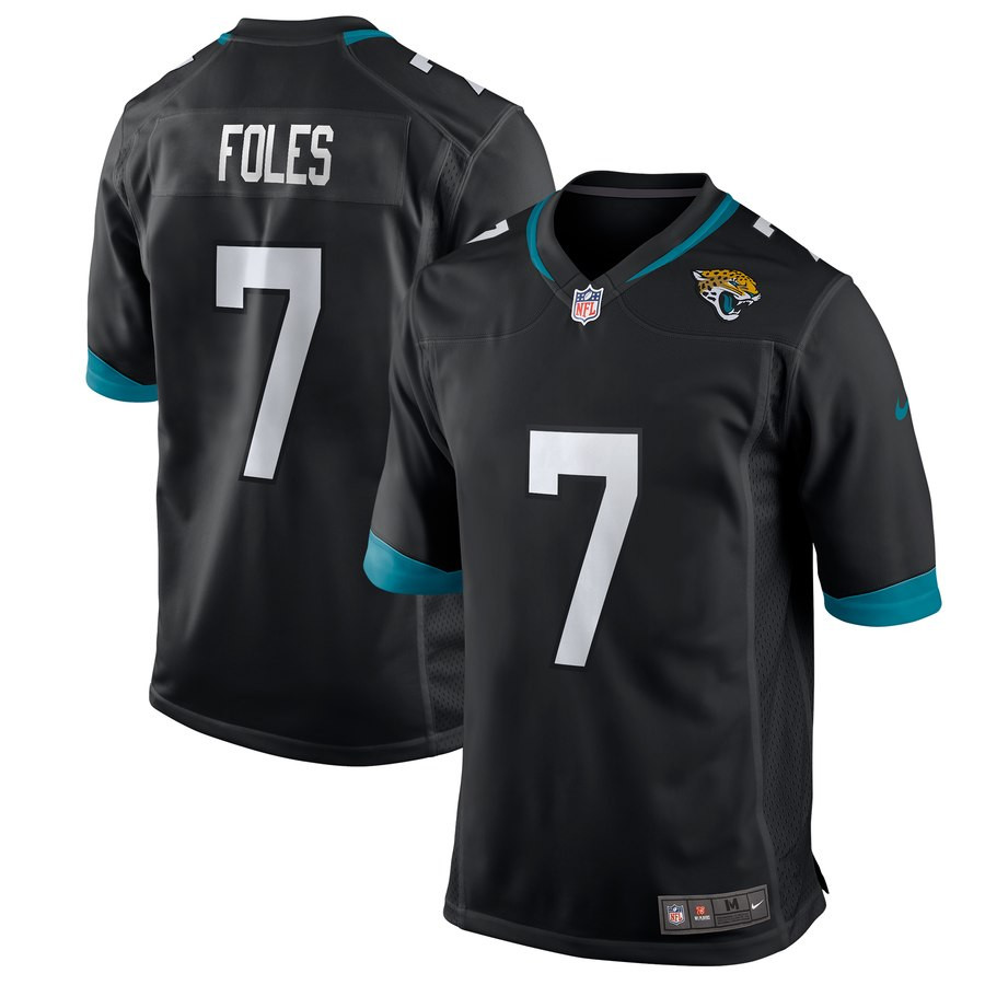 Personalized Jaguars 7 Nick Foles Black Game Jersey
