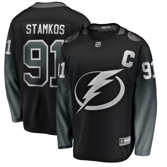 Personalized Lightning 91 Steven Stamkos Black Alternate Jersey