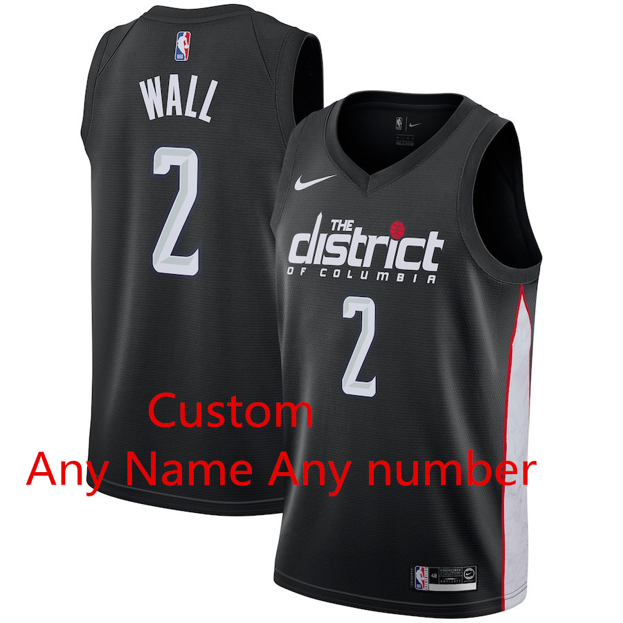 Personalized Custom Wizards Black 2018-19 City Edition Swingman Jersey