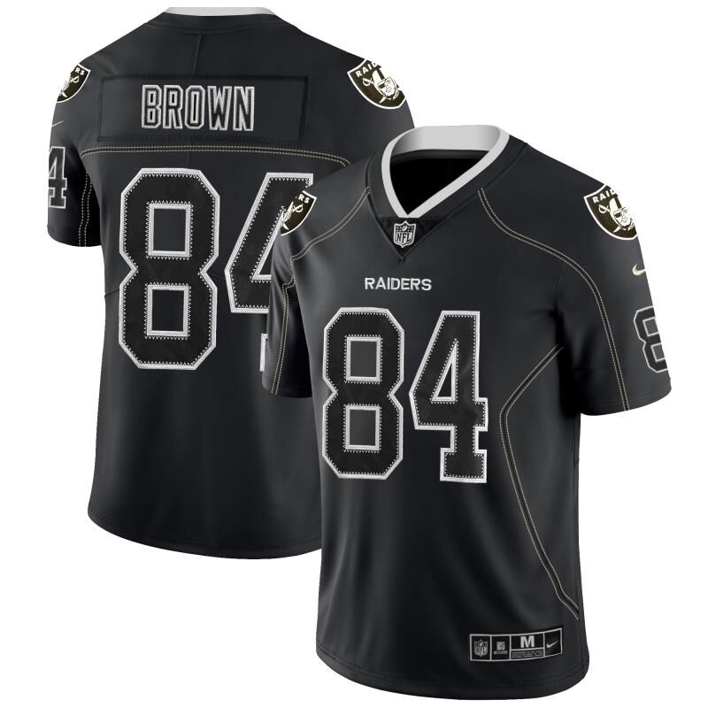 Personalized Raiders 84 Antonio Brown Black Shadow Legend Limited Jersey