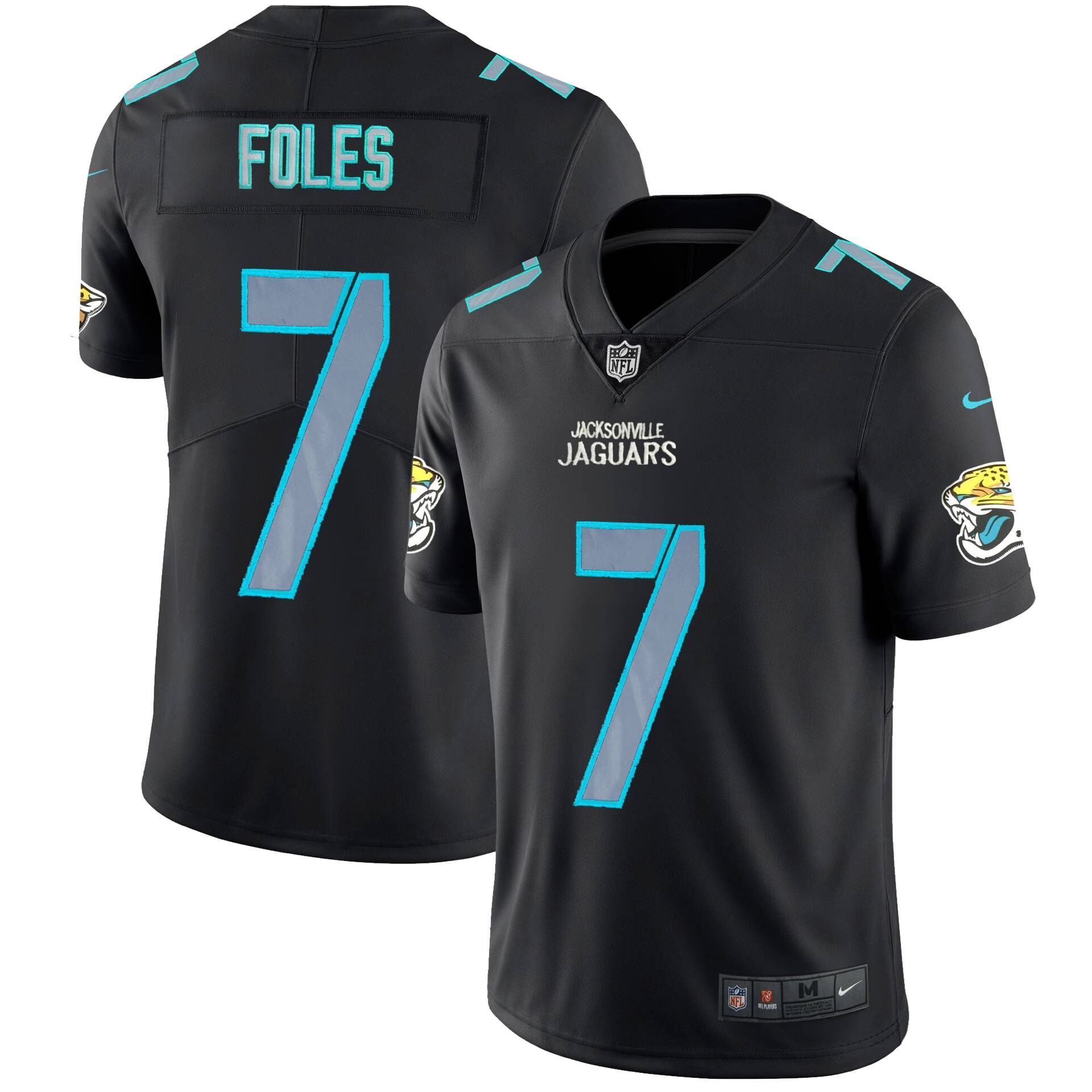 Personalized Jaguars 7 Nick Foles Black Impact Rush Limited Jersey