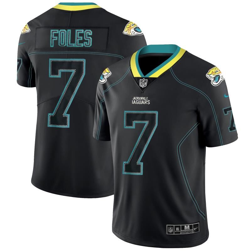 Personalized Jaguars 7 Nick Foles Black Shadow Legend Limited Jersey