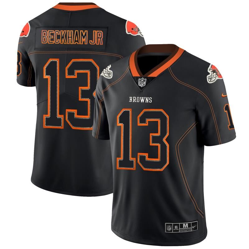 Personalized Browns 13 Odell Beckham Jr Black Shadow Legend Limited Jersey