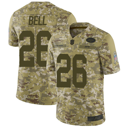 Personalized Jets #26 Le’Veon Bell Camo Men’s Stitched Football Limited 2018 Salute To Service Jersey