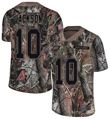 Personalized Eagles #10 DeSean Jackson Camo Men’s Stitched Football Limited Rush Realtree Jersey
