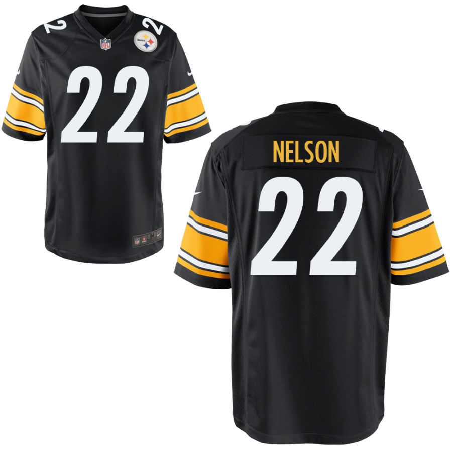 Personalized Pittsburgh Steelers #22 Steven Nelson Black limited Jersey
