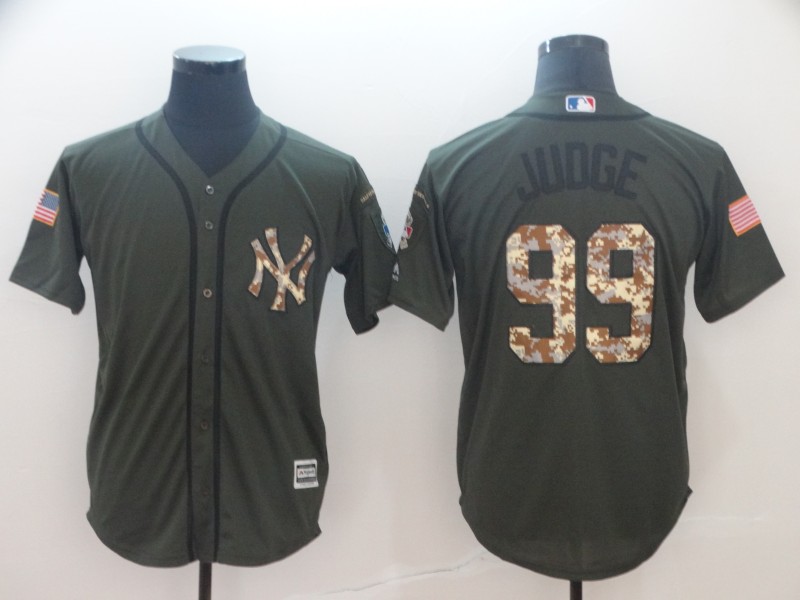 Personalized Yankees 99 Aaron Judge Olive Green Cool Base Jersey