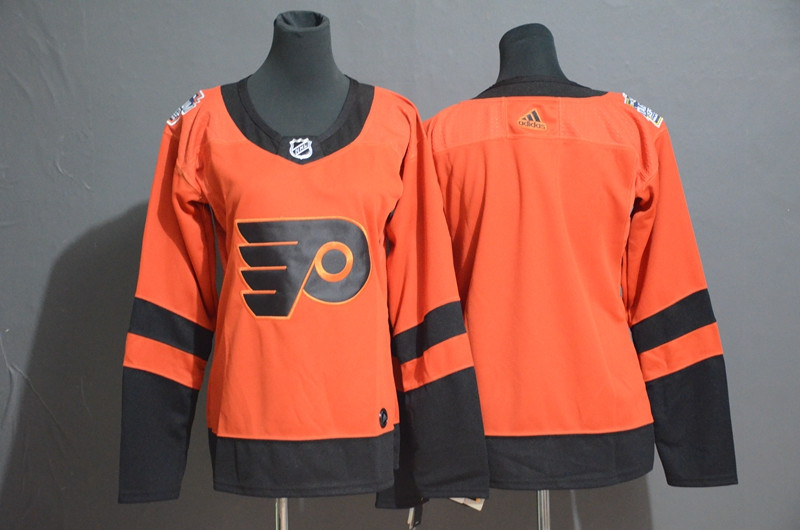 Personalized Women Flyers Blank Orange Women 2019 NHL Stadium Series Jersey