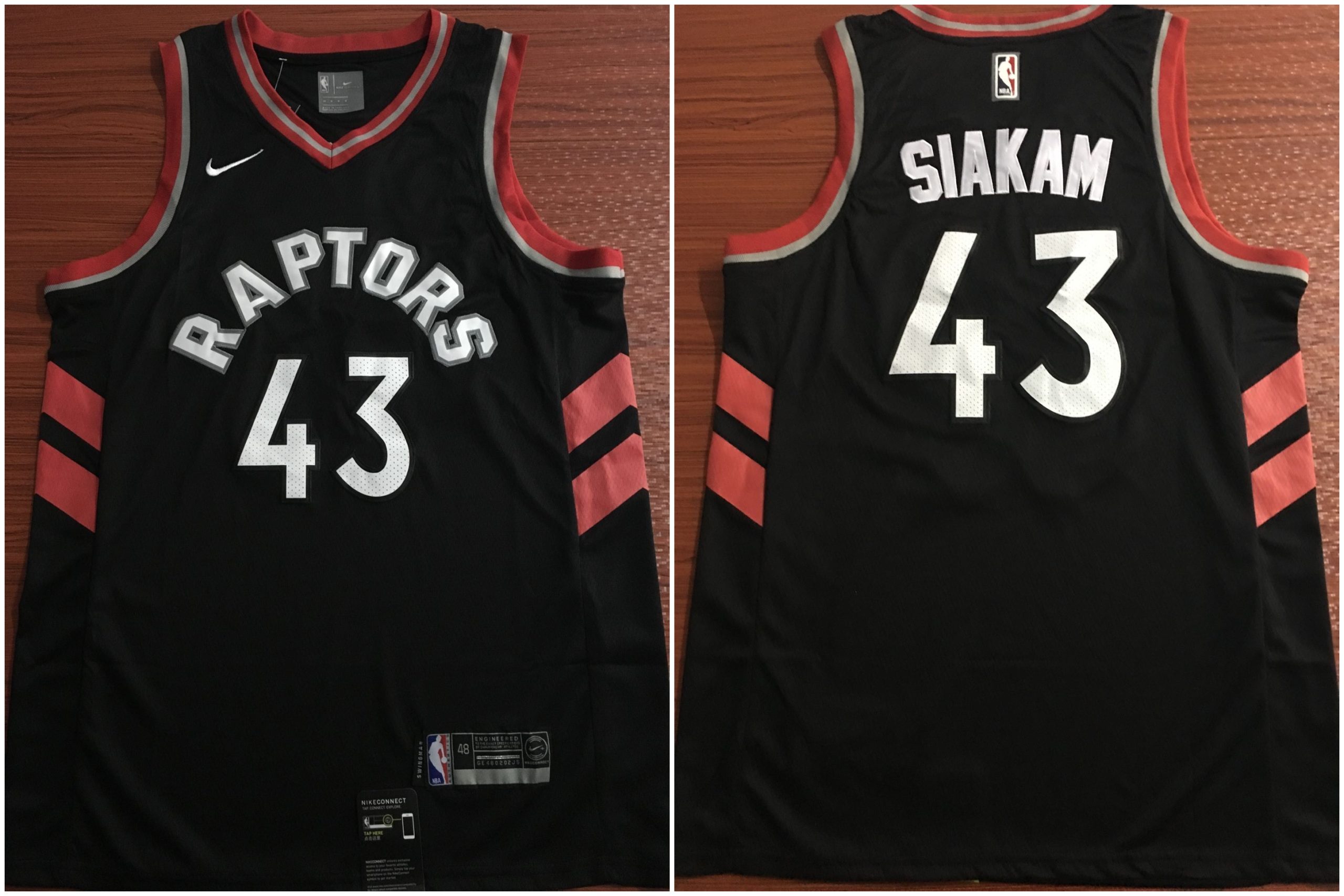 Personalized Raptors 43 Pascal Siakam Black Swingman Jersey