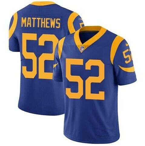 Personalized Rams 52 Clay Matthews Royal Untouchable Limited Jersey