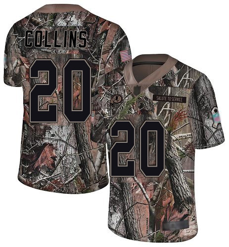 Personalized Redskins #20 Landon Collins Camo Youth Stitched Football Limited Rush Realtree Jersey