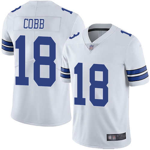 Personalized Cowboys #18 Randall Cobb White Youth Stitched Football Untouchable Limited Jersey