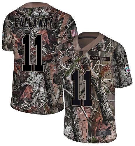 Personalized Browns #11 Antonio Callaway Camo Youth Stitched Football Limited Rush Realtree Jersey