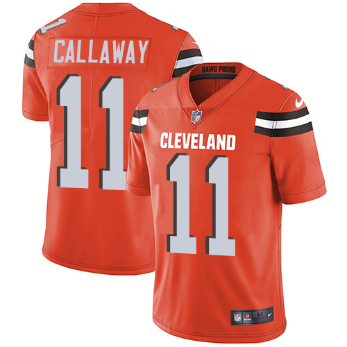 Personalized Browns #11 Antonio Callaway Orange Alternate Youth Stitched Football Untouchable Limited Jersey