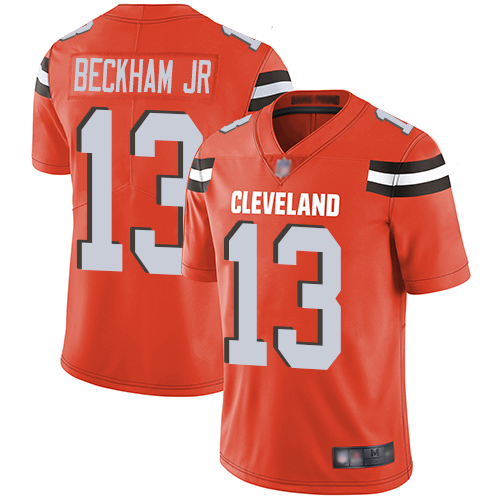 Personalized Browns #13 Odell Beckham Jr Orange Alternate Youth Stitched Football Untouchable Limited Jersey