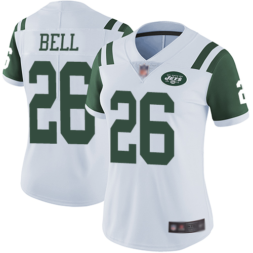 Personalized Jets #26 Le’Veon Bell White Women’s Stitched Football Untouchable Limited Jersey