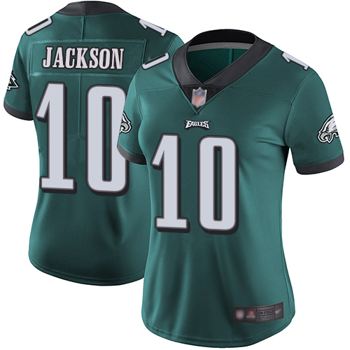 Personalized Eagles #10 DeSean Jackson Midnight Green Team Color Women’s Stitched Football Untouchable Limited Jersey
