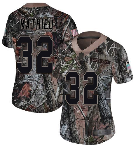 Personalized Chiefs #32 Tyrann Mathieu Camo Women’s Stitched Football Limited Rush Realtree Jersey