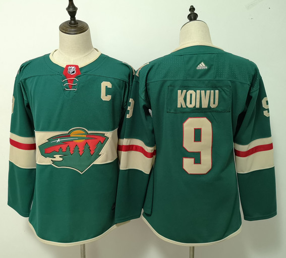 Personalized Women Wild 9 Mikko Koivu Green Women Jersey