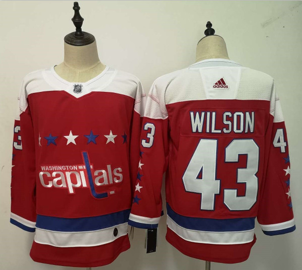 Personalized Capitals 43 Tom Wilson Red Jersey