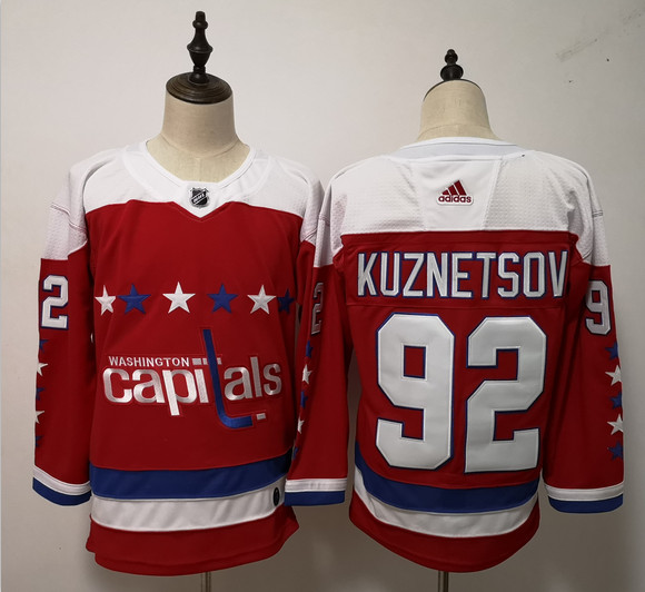 Personalized Capitals 92 Evgeny Kuznetsov Red Jersey