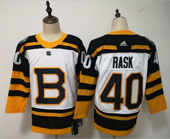 Personalized Bruins 40 Tuukka Rask White 2019 Winter Classic Jersey