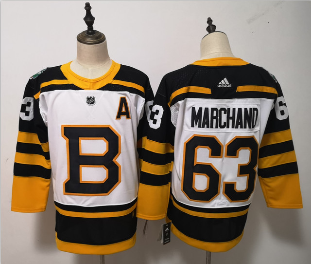 Personalized Bruins 63 Brad Marchand White 2019 Winter Classic Jersey