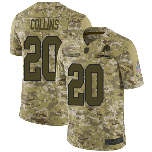 Personalized Redskins #20 Landon Collins Camo Men’s Stitched Football Limited 2018 Salute To Service Jersey