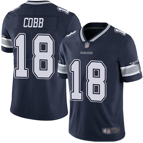 Personalized Cowboys #18 Randall Cobb Navy Blue Team Color Men’s Stitched Football Untouchable Limited Jersey