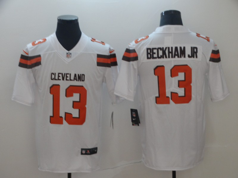 Personalized Browns 13 Odell Beckham Jr White Untouchable Limited Jersey