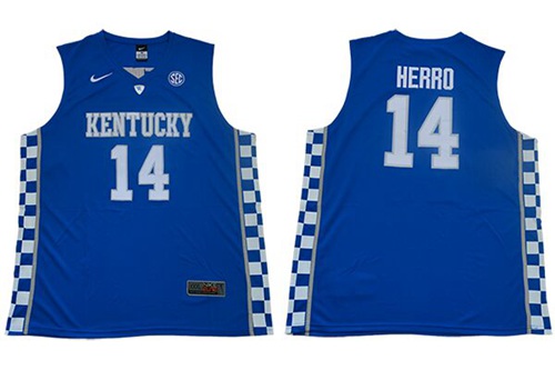 Personalized Wildcats #14 Tyler Herro Royal Blue Basketball Elite Stitched College Jersey