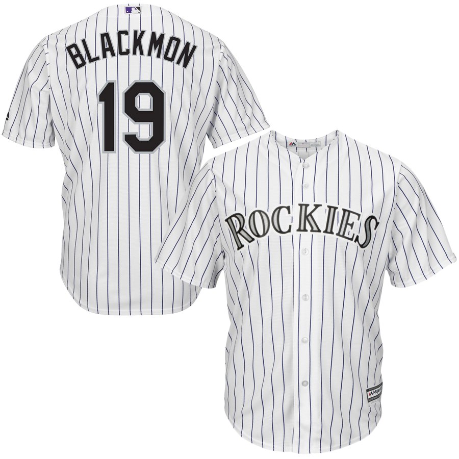 Personalized Rockies 19 Charlie Blackmon White Cool Base Jersey