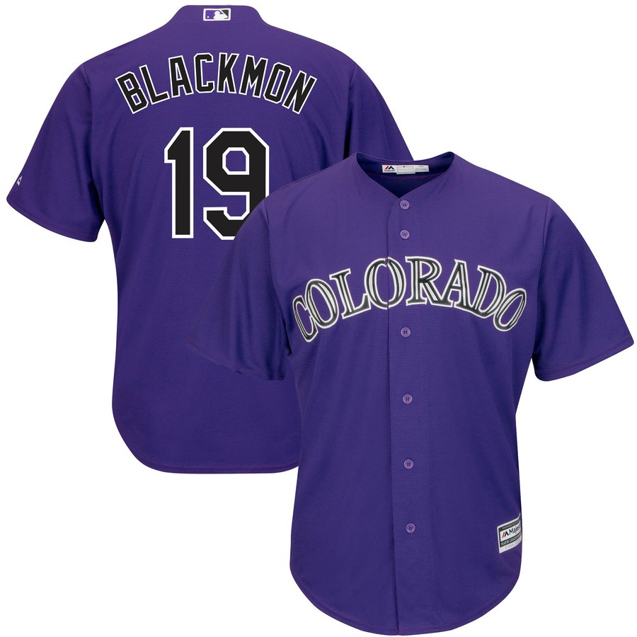 Personalized Rockies 19 Charlie Blackmon Purple Cool Base Jersey